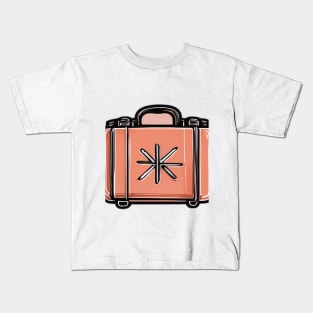 Vintage Suitcase Illustration No. 785 Kids T-Shirt